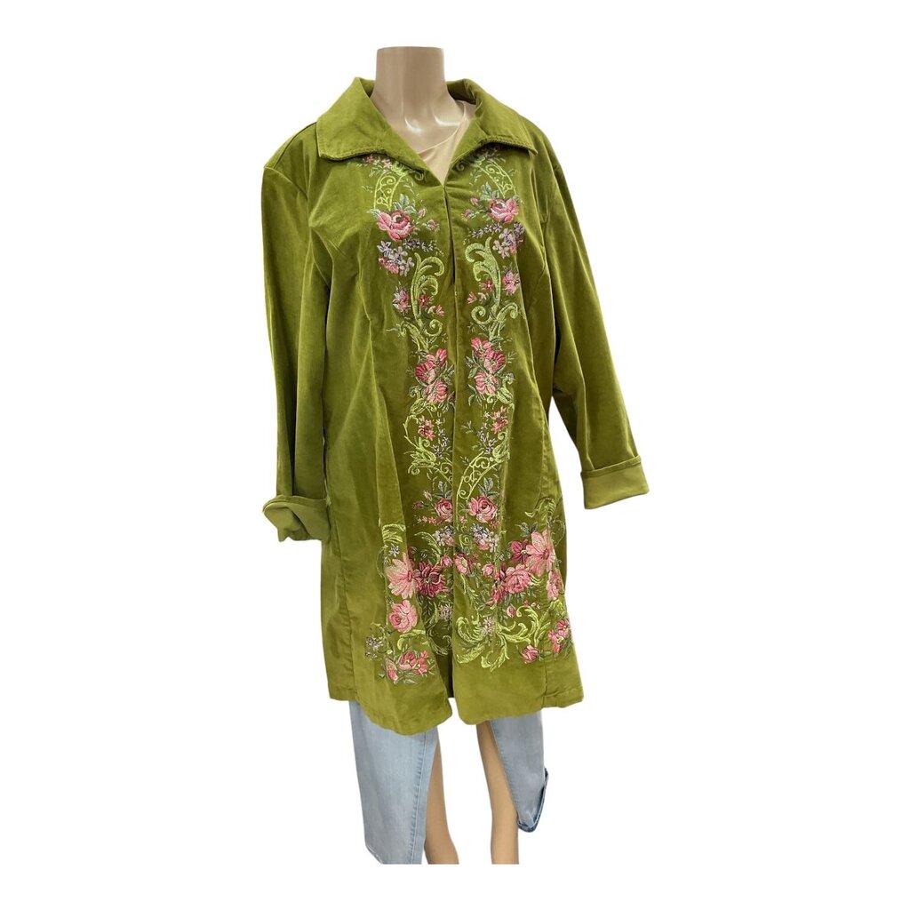 AMI (1X) Green Corduroy Unique Jacket