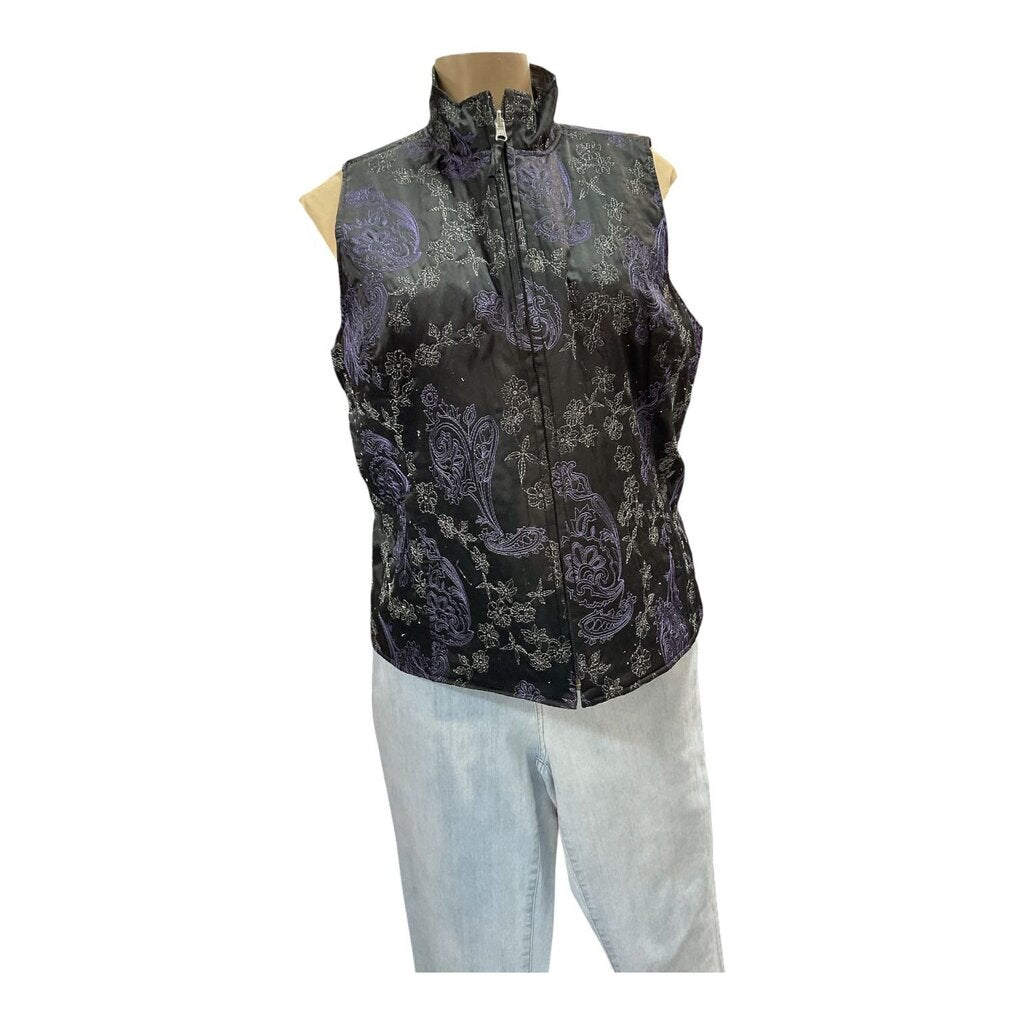 Chicos (2/Large) Reversible Purple/Silver Vest