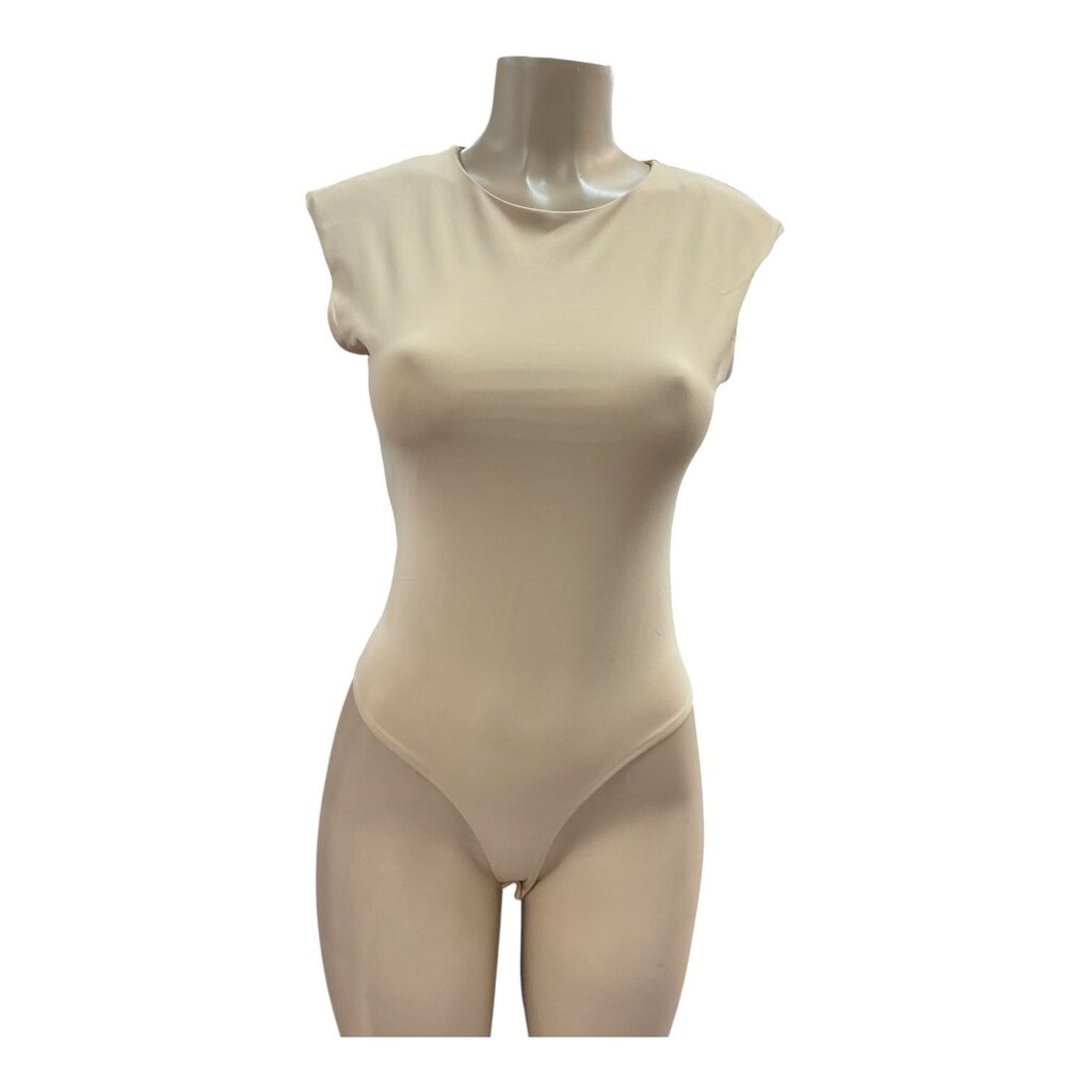 Reoria (Med) Tan Sleeveless Bodysuit