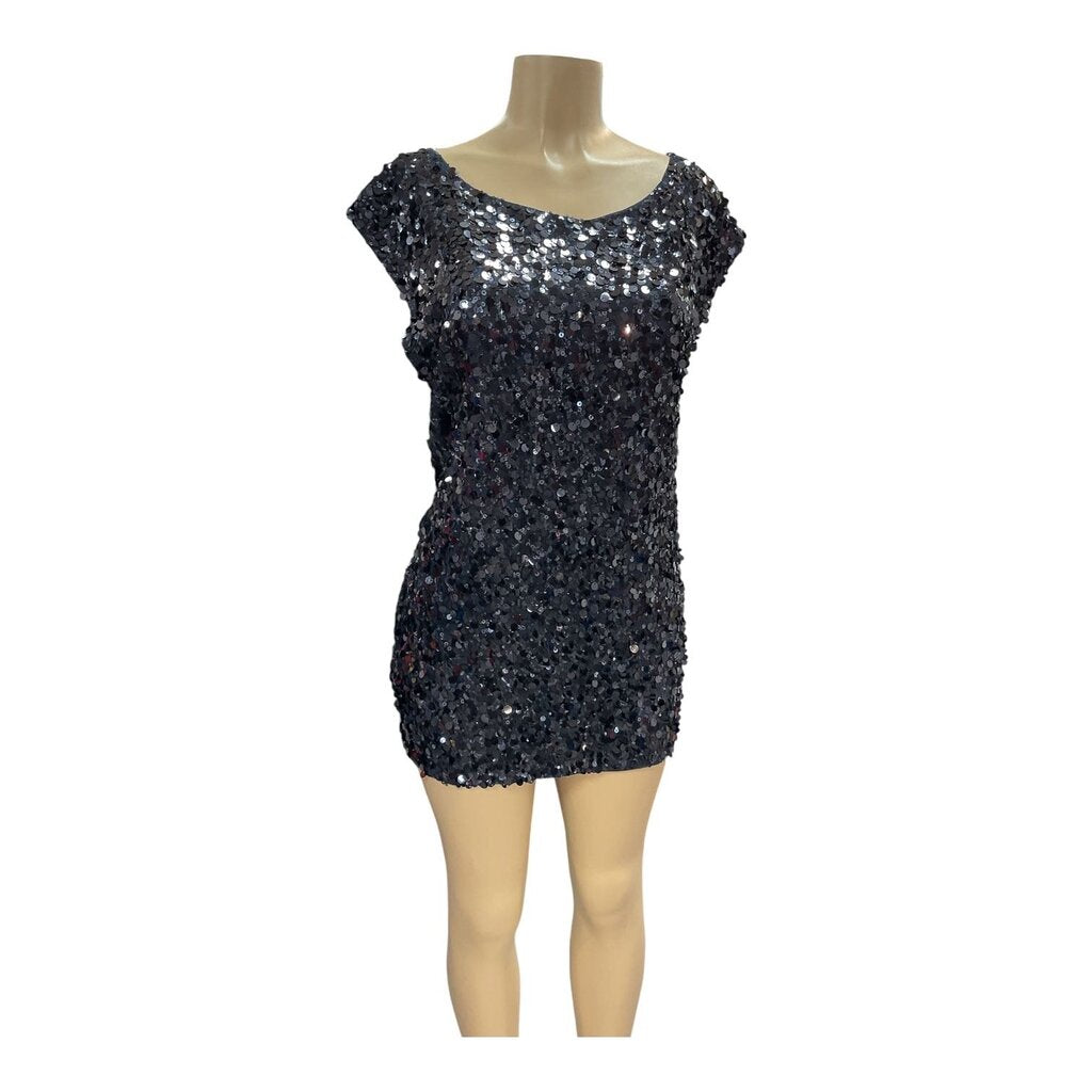 Alice & Olivia (Large) Blue Sequin Blouse