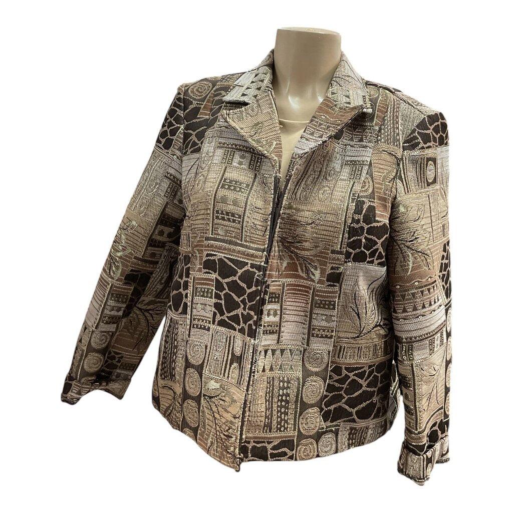 Dress Barn (PL) Tan Blazer Printed