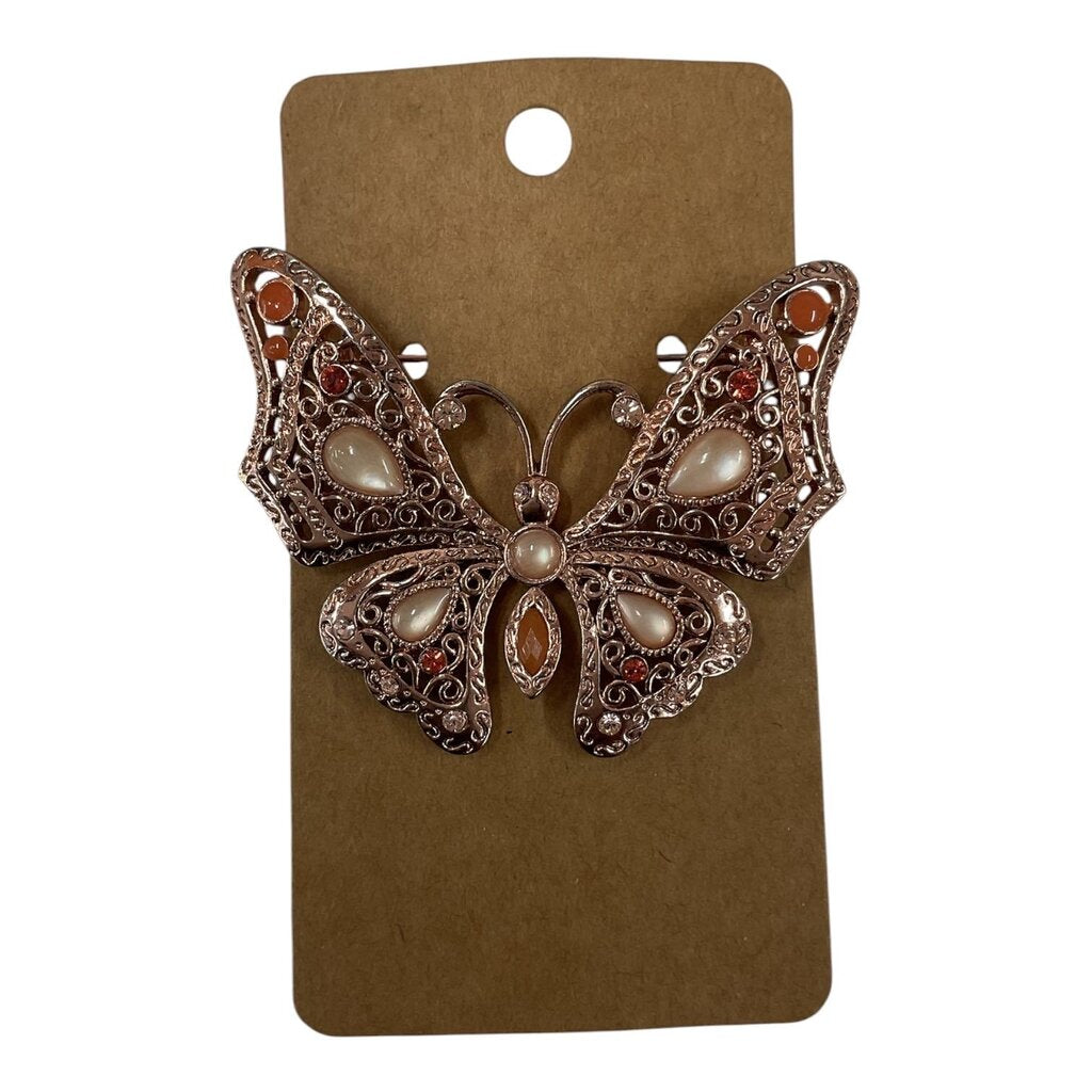 Rose Gold Butterfly Brooch