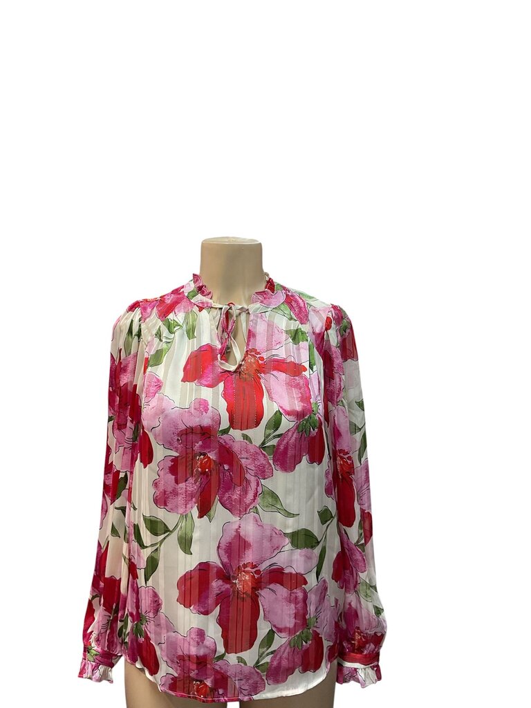 Joie (Small) Pink L/S Floral Blouse