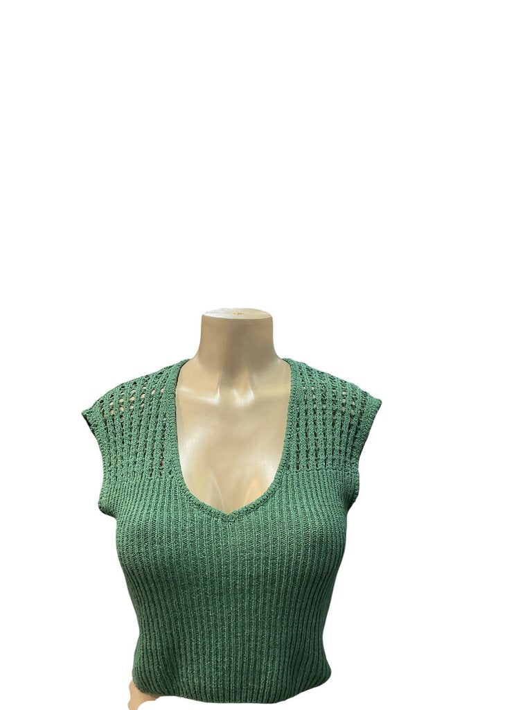 Zara (Med) Green Sleeveless Vest