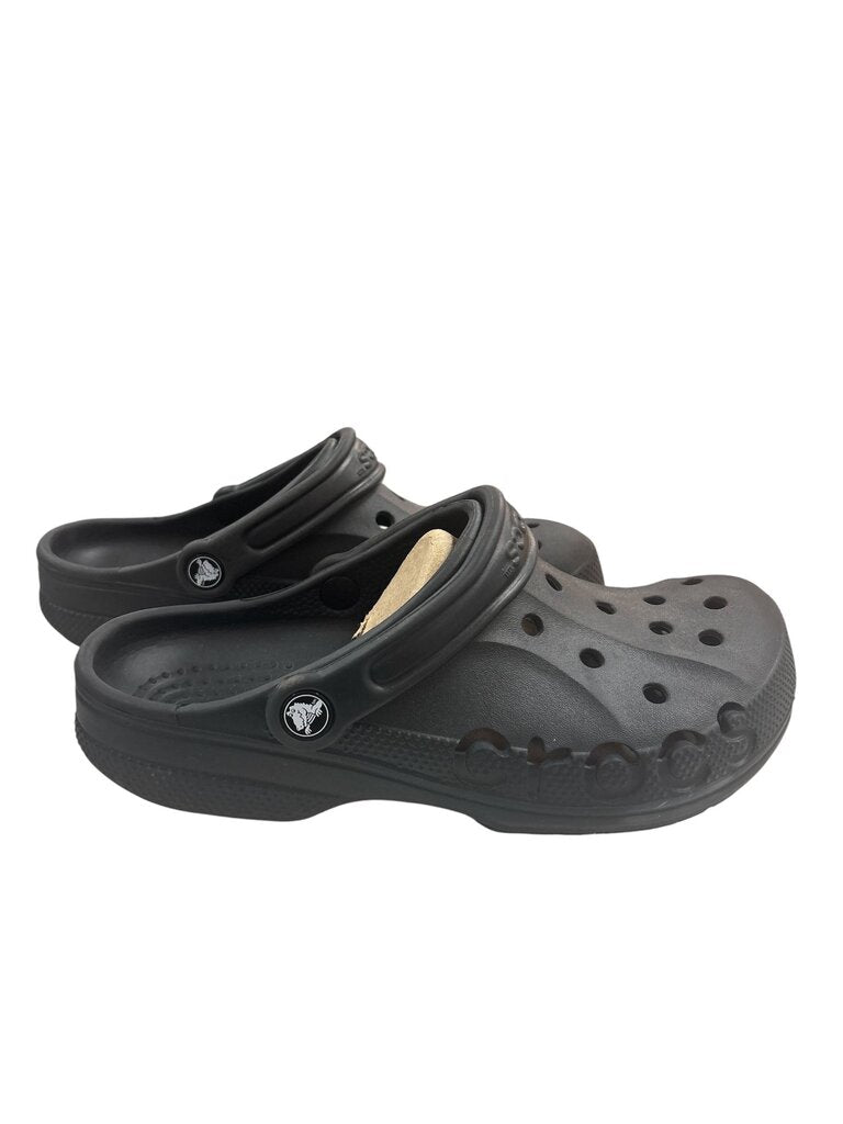 Crocs (W 9 M 7) Black Slide Ons