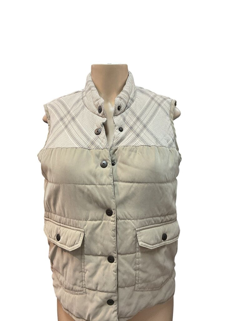 BKE (Large) Olive and Plaid Vest