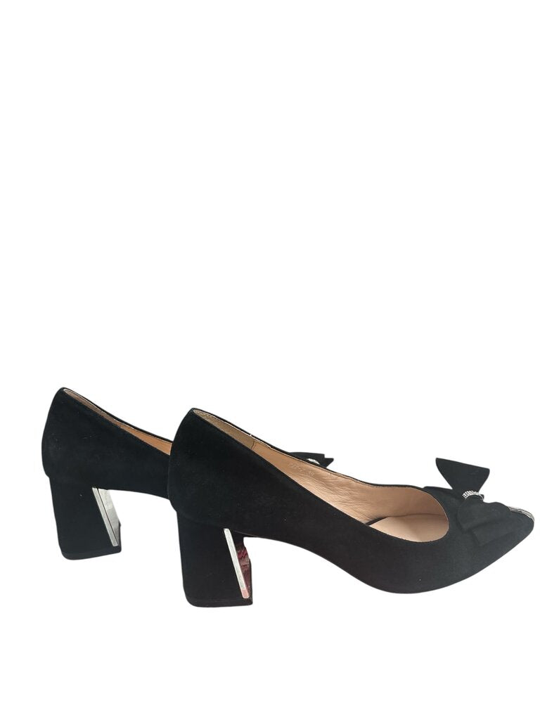 Maria Moro (38) Black Suede Platform Luxury Heel