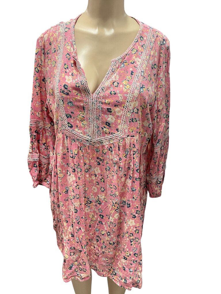 True Craft (Large) Pink Floral Midi Dress