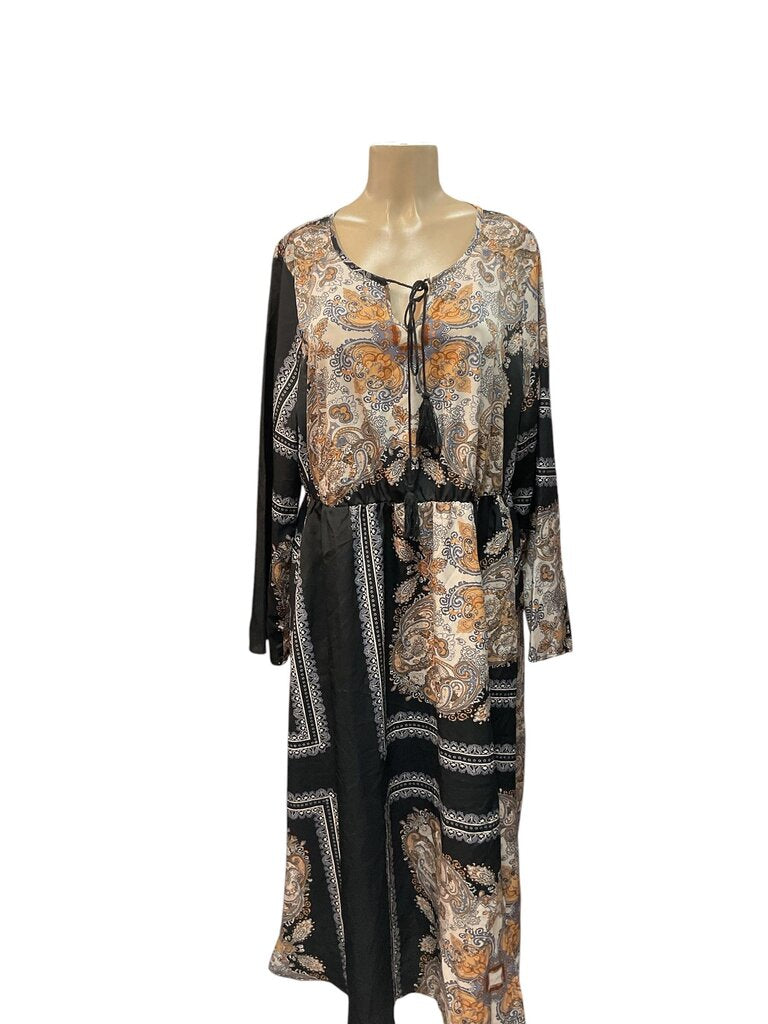Bloom Chic (18-20) Paisley Printed L/S Dress