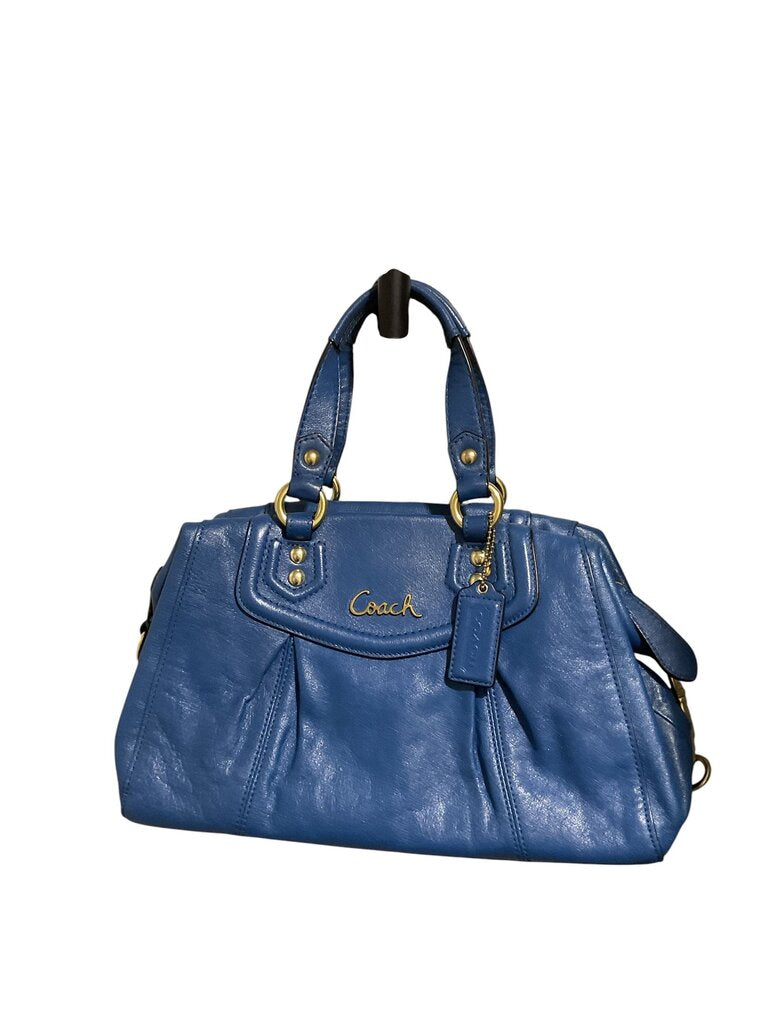 Coach Blue Shoulder Bag Metallic Handbag