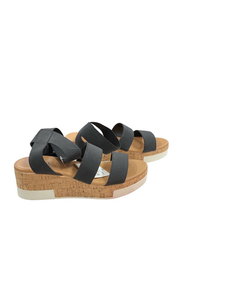 Ana (7) Black Wedge Sandal NEW