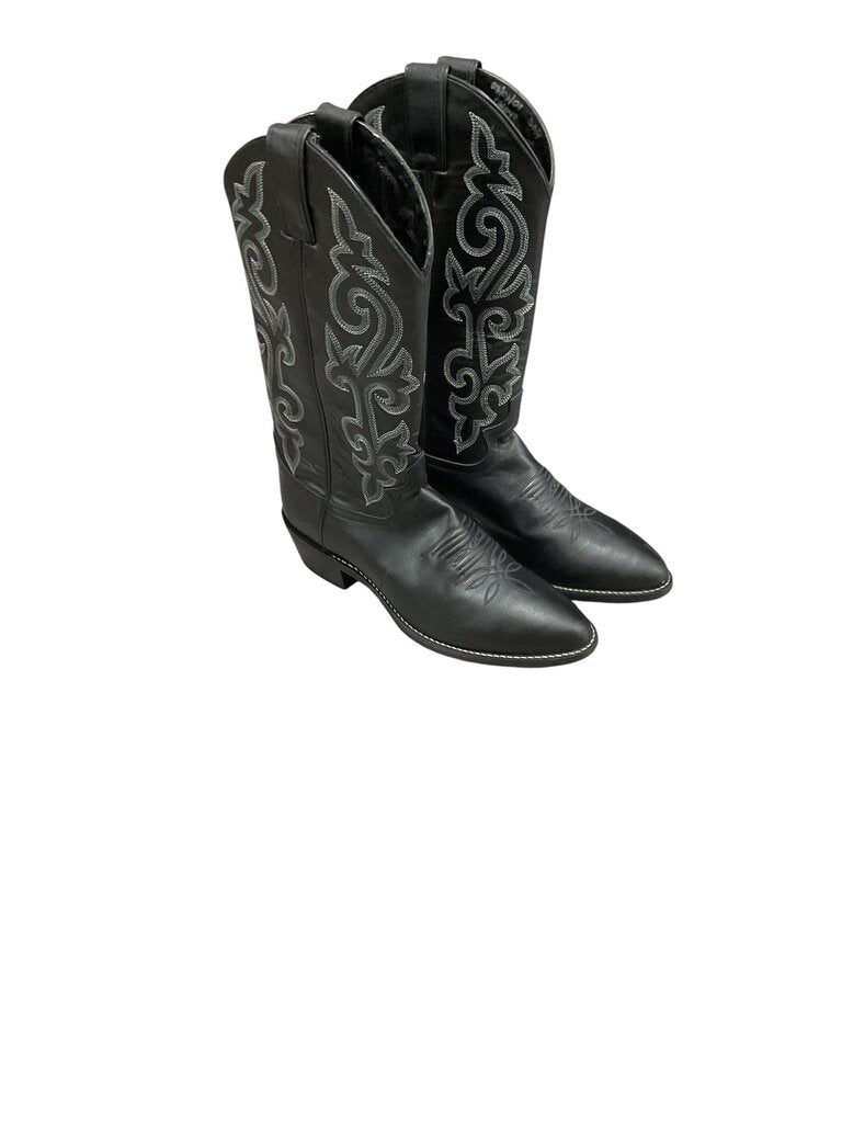 Justins (8.5) Black Cowboy Boots