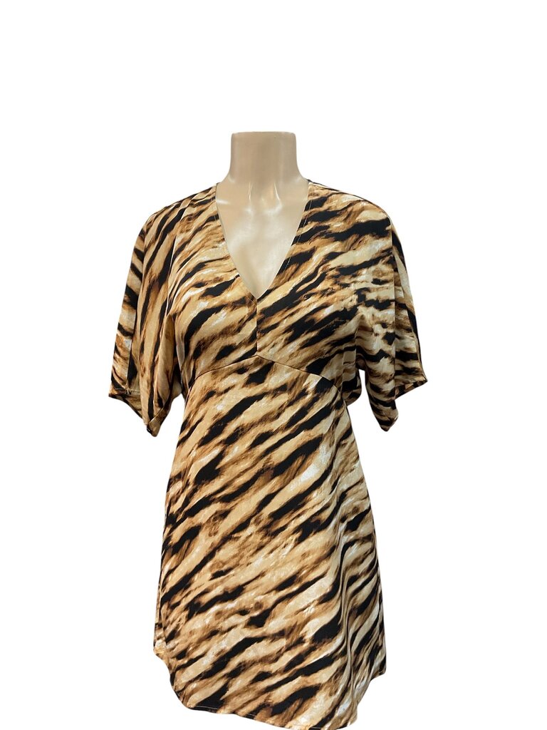 Leith (Small) Tan Printed S/S Dress