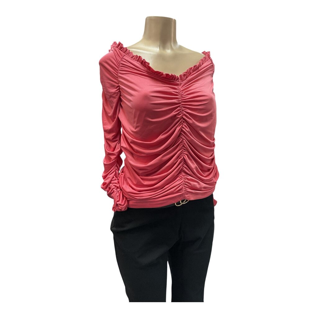 Express (XL) Pink NEW Ruched L/S Blouse Off Shoulder