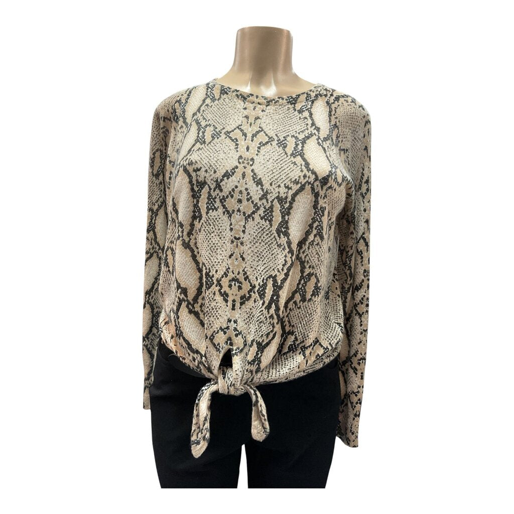 Olivaceous (Large) Tan printed Sweater