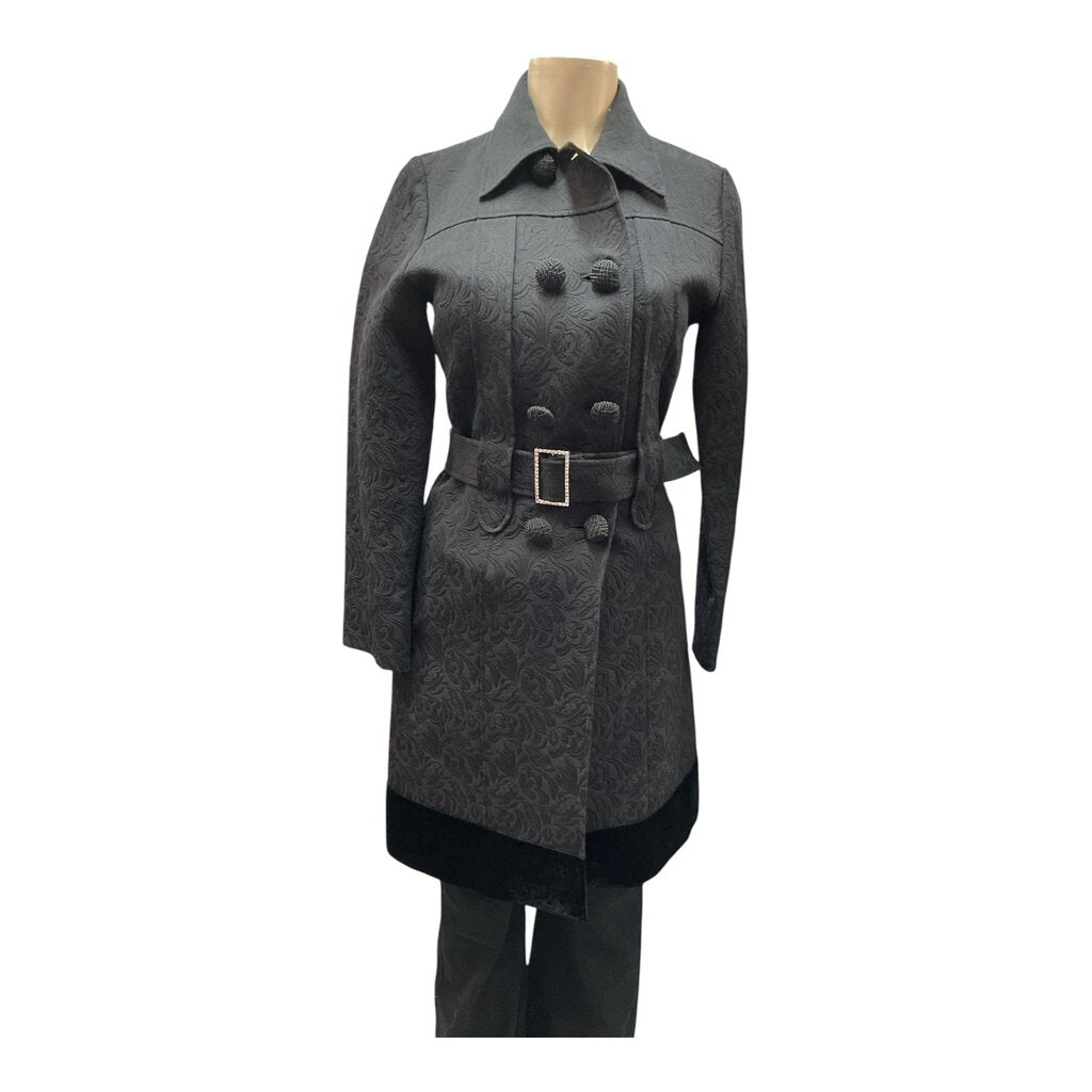 Arden B (Med) Black Trench Dressy with sparkled belt