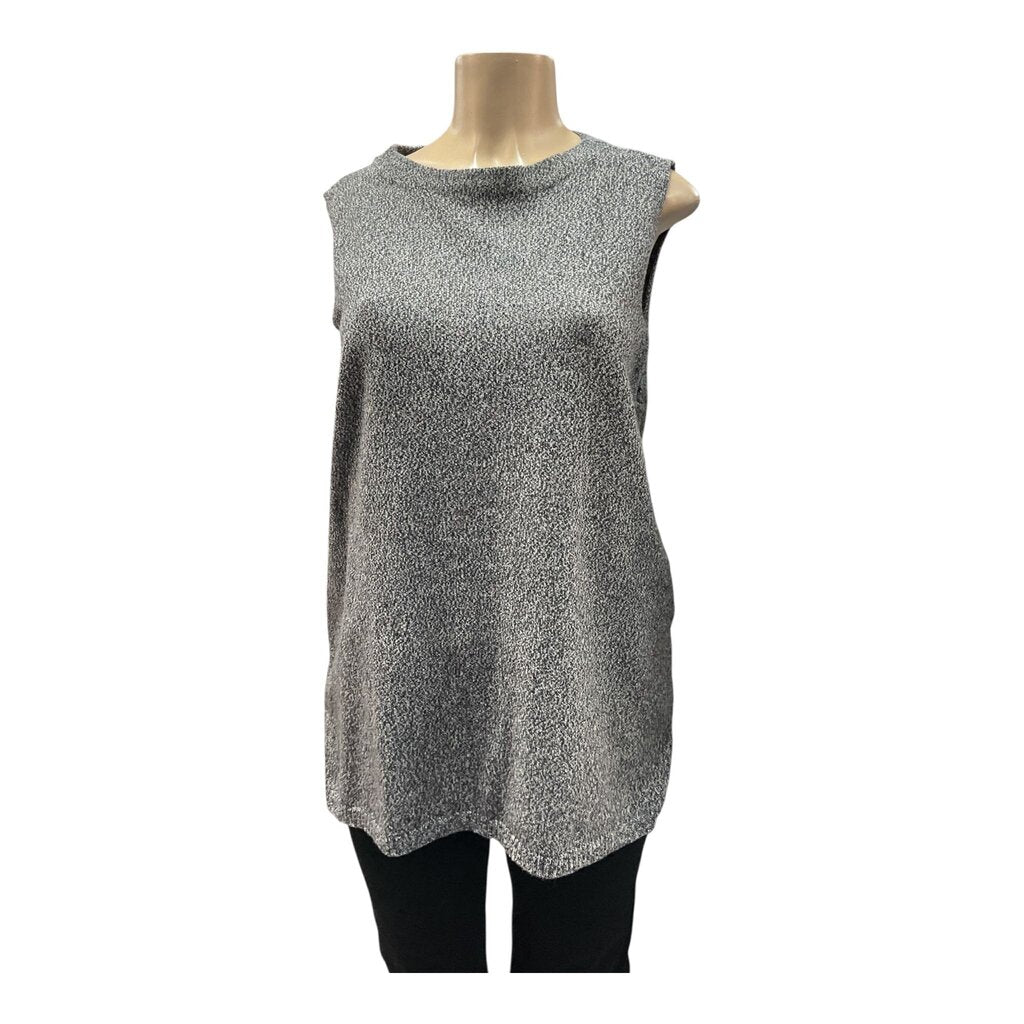 Talbots (XL) Grey Scoop Neck Sleeveless Sweater