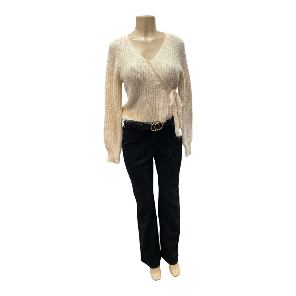 Express (Small) Oatmeal Wrap Sweater
