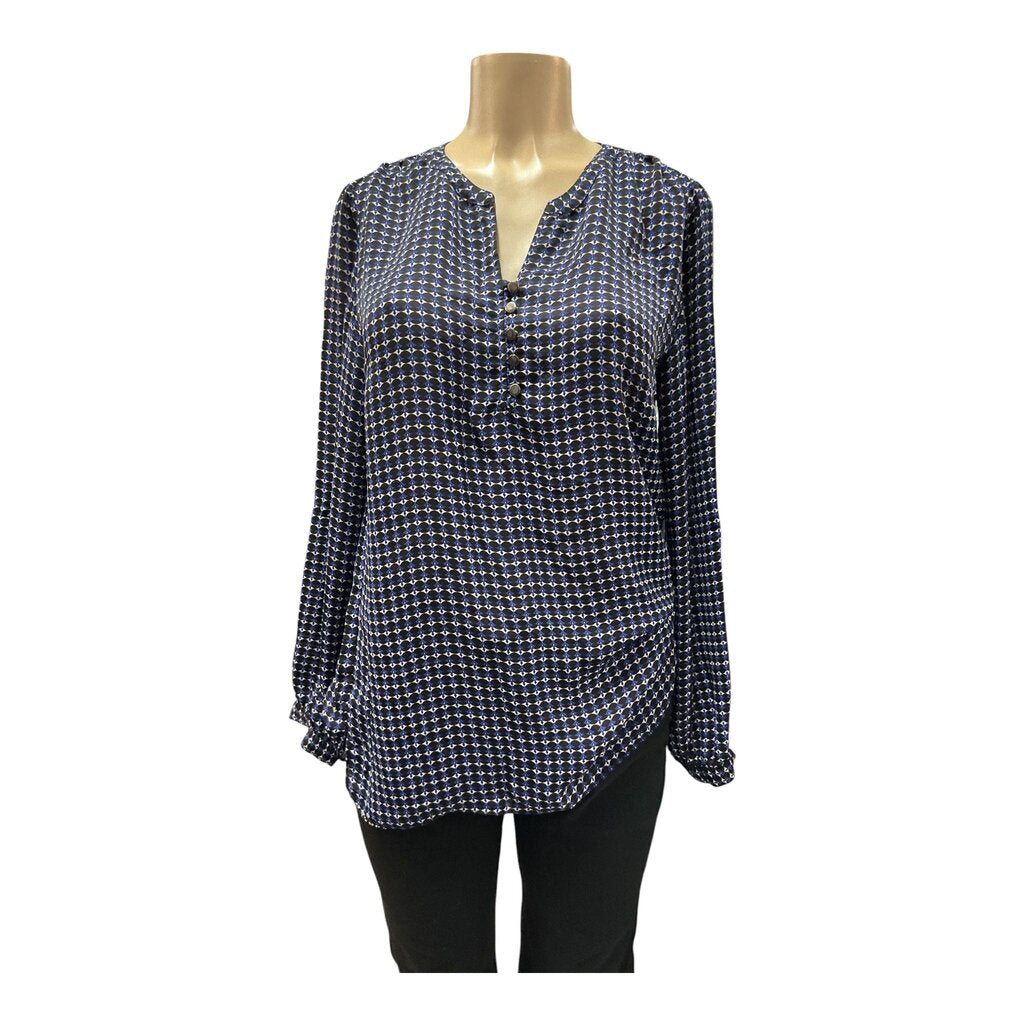 Laundry (Med) Los Angeles Blue L/S Printed Blouse