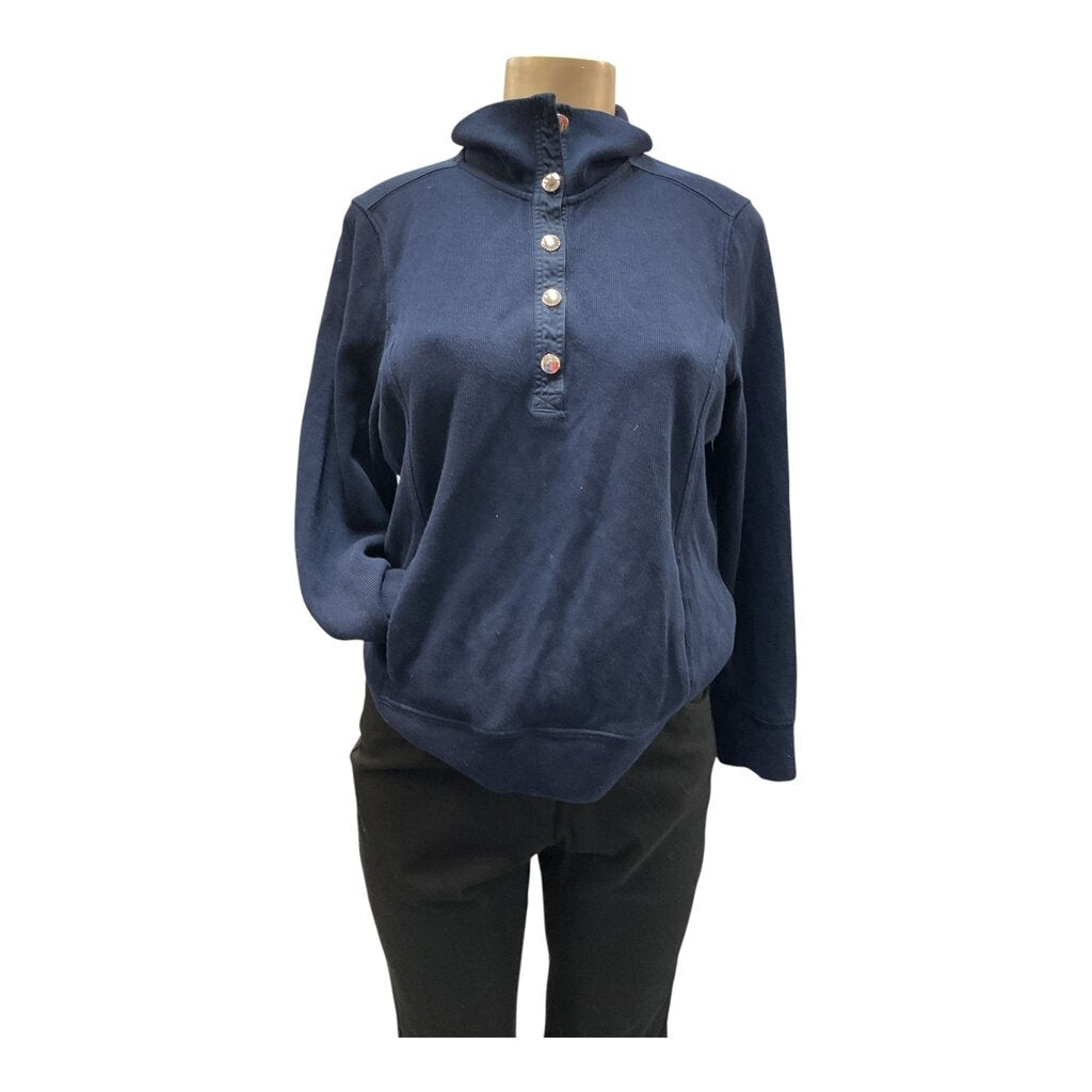 Lauren by Ralph Lauren (Large) Blue Button Down L/S Shirt