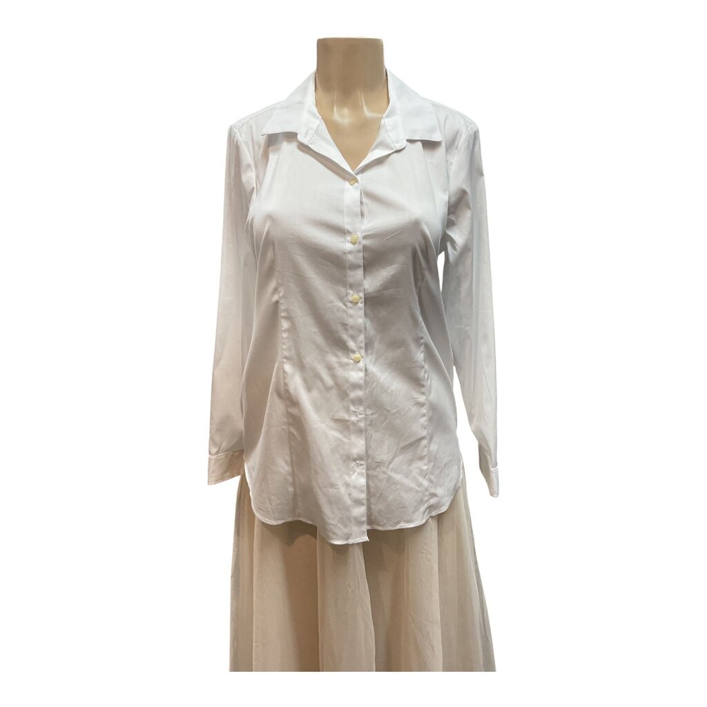 Charter Club (10) White LS Blouse
