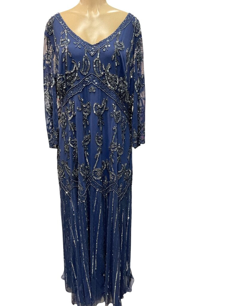 Romans (22w) Blue Sequin Formal Dress