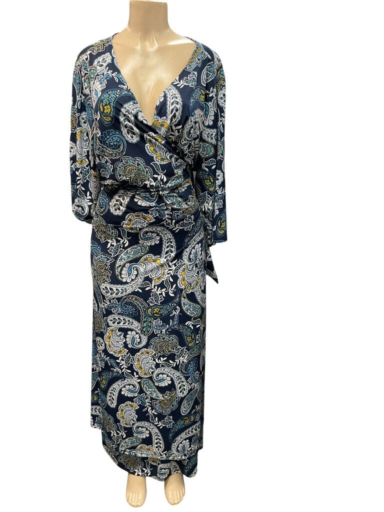 Jessica London (28w) Blue Paisley Dress