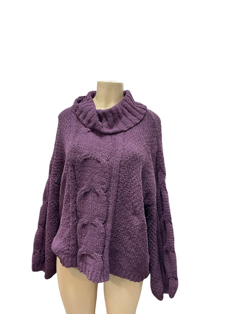 Seven (Large) Purple Turtleneck Sweater