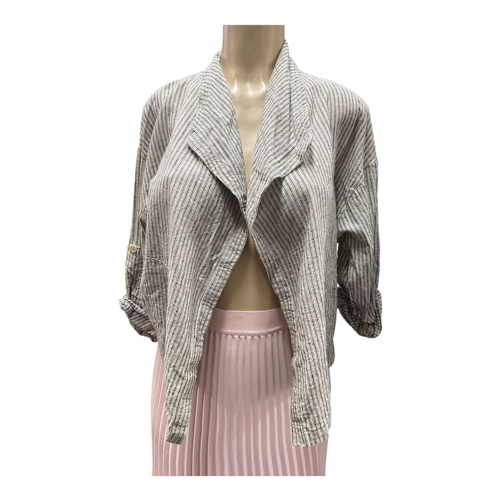 Max Studio (Small) Tan Striped Blazer