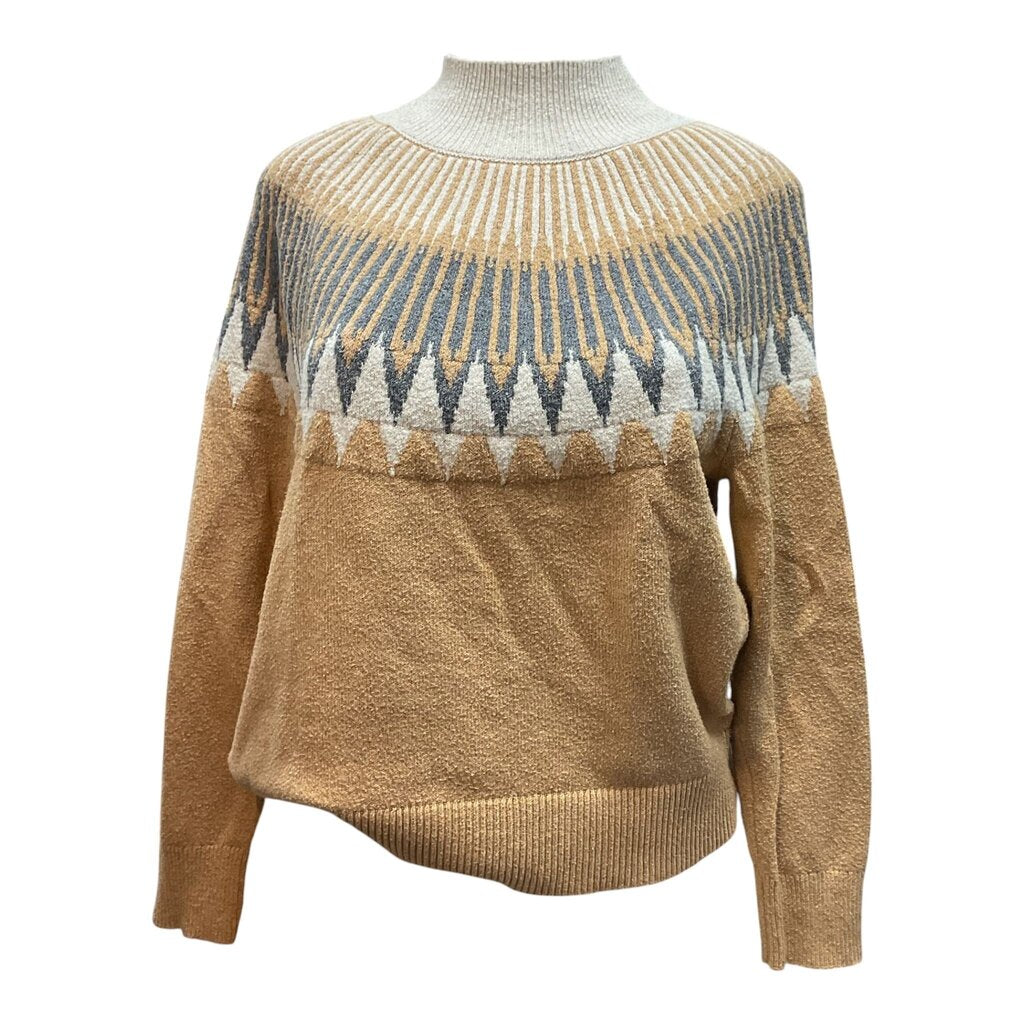 Loft (Small) Striped Sweater Mockneck