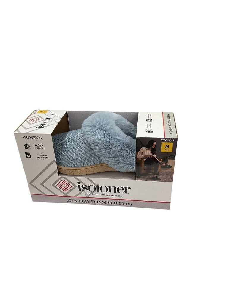 Isotoner Memory Foam (7.5-) Blue Slippers