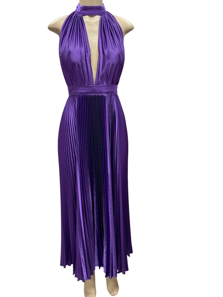Lidee (4) Purple Halter Flowy Dress