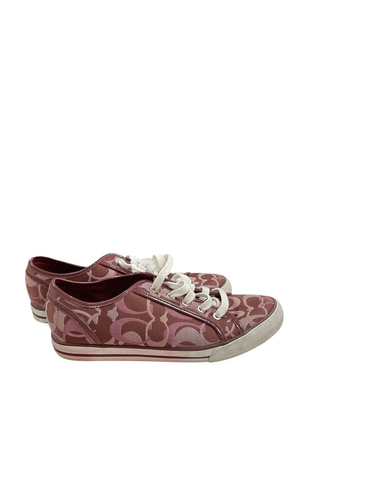 Coach (8.5) Wine Sneakers Logo