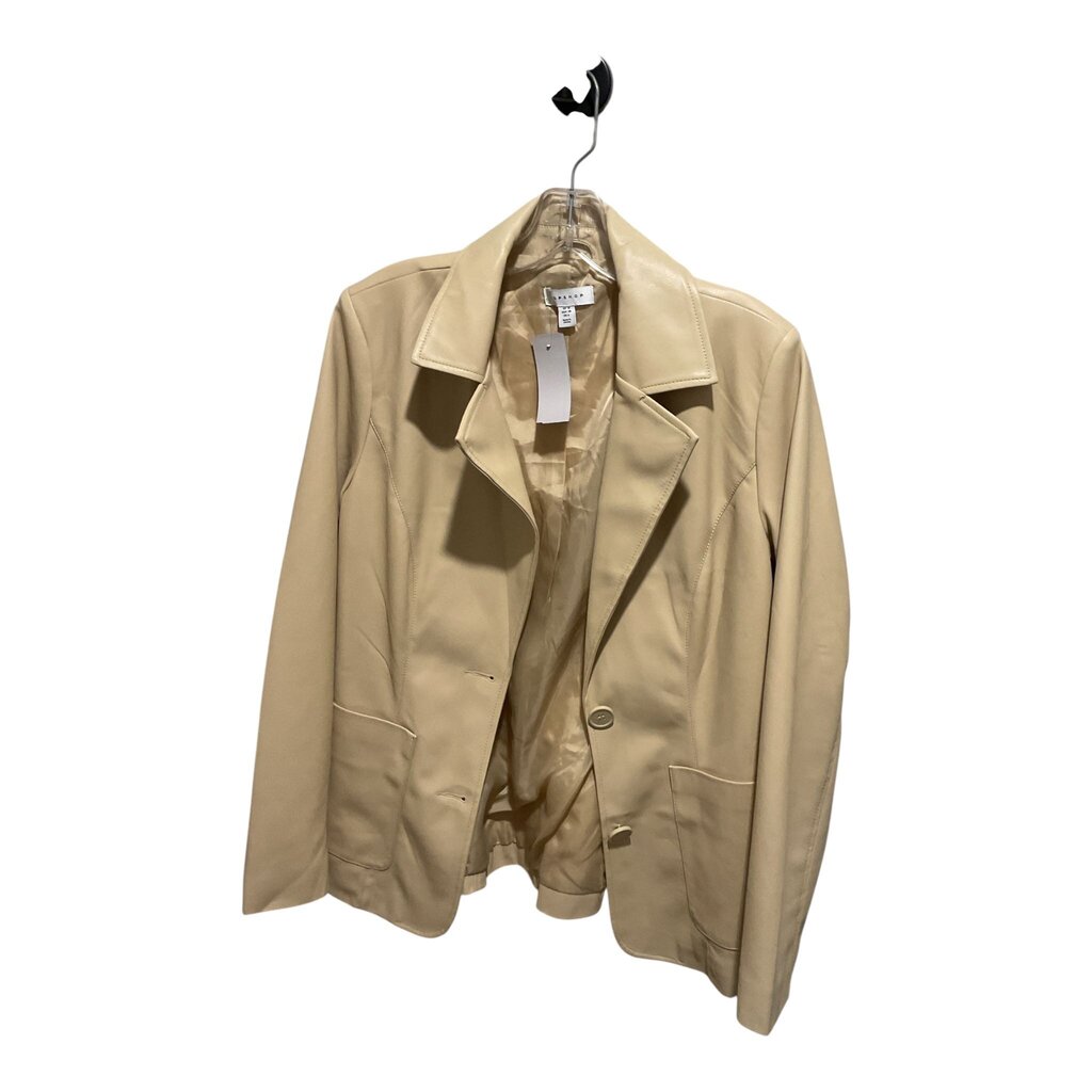 Top Shop (6) Cream Leather Blazer