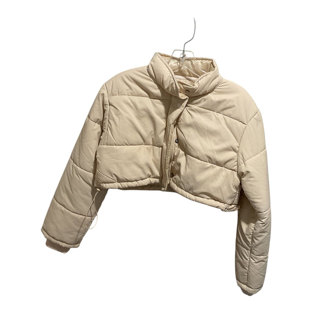 Missy Empire NEW (10) Cream Puffer Midi Coat