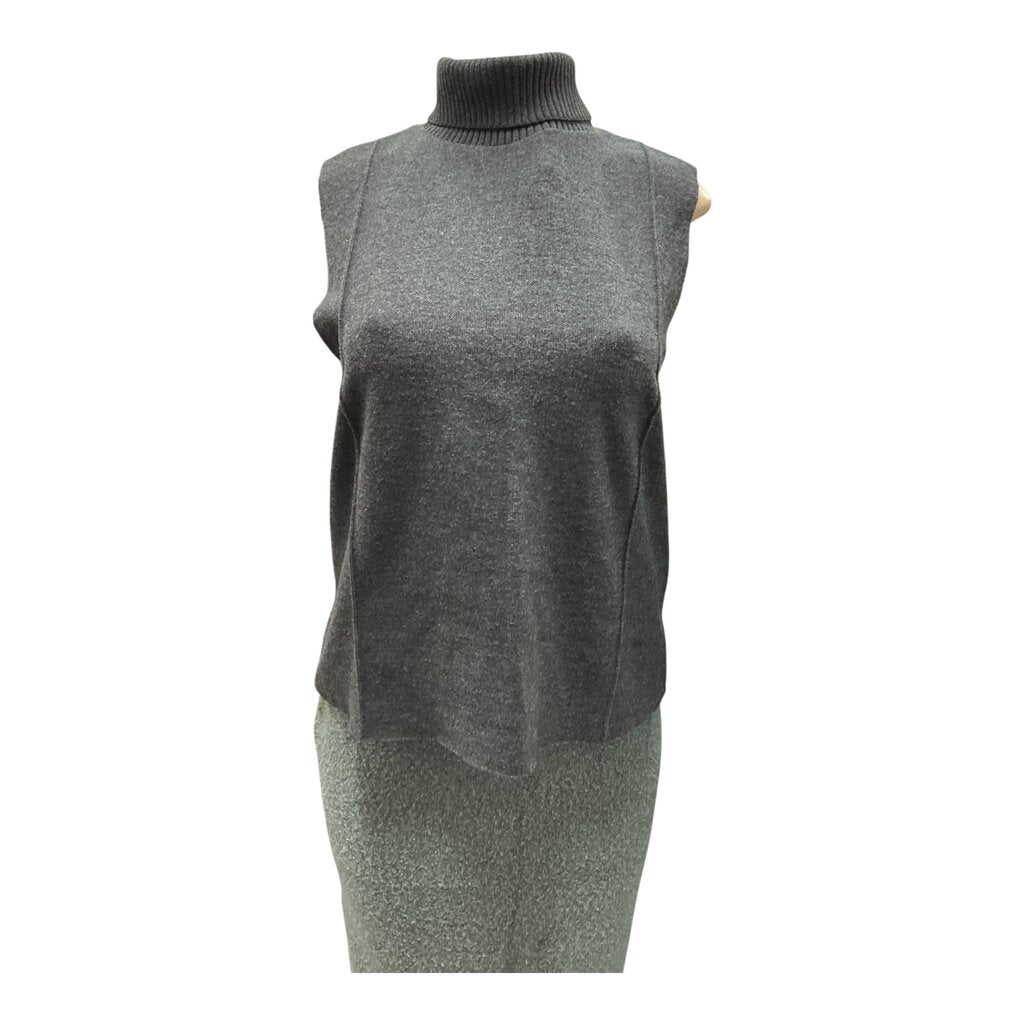 Zara (Med) Grey NEW Sleeveless Turtleneck