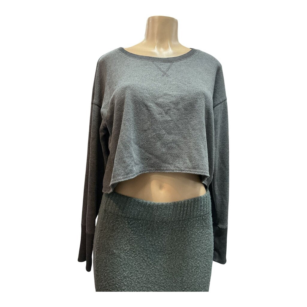 Aerie (Large) Grey Crew Neck Sweatshirt