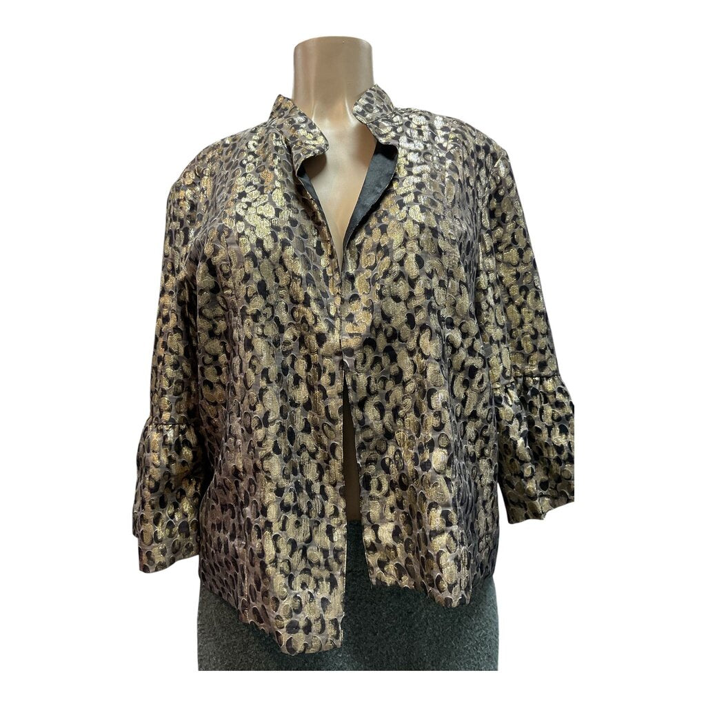 Chicos (1) Gold and Black Blazer Dressy