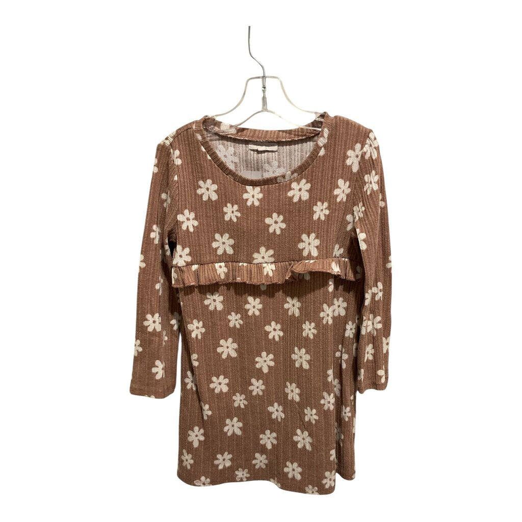 Grayson Collection (5t) Brown and Tan Floral Dress