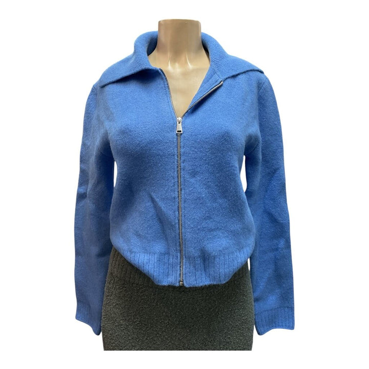 Zara (Med) NEW Blue Zippered Sweater