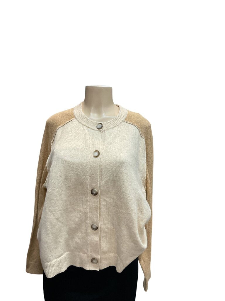 Loft (Med) NEW Tan/Brown Button Down Sweater