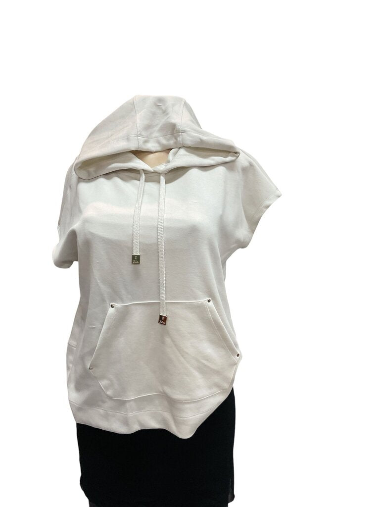 Elie Tahari (XS) NEW Cream Hooded Shirt