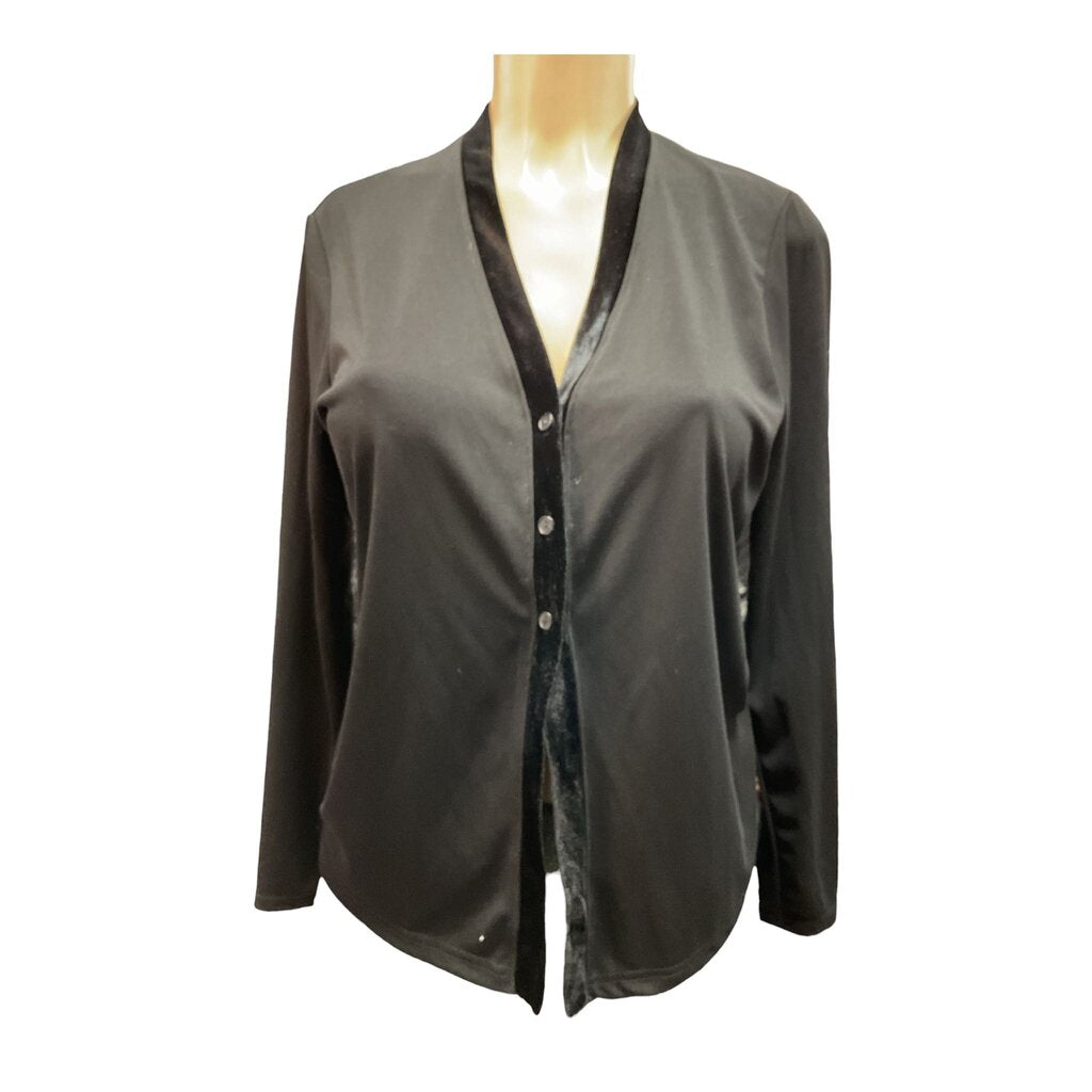 Merona (Small) Velour Black Cardigan