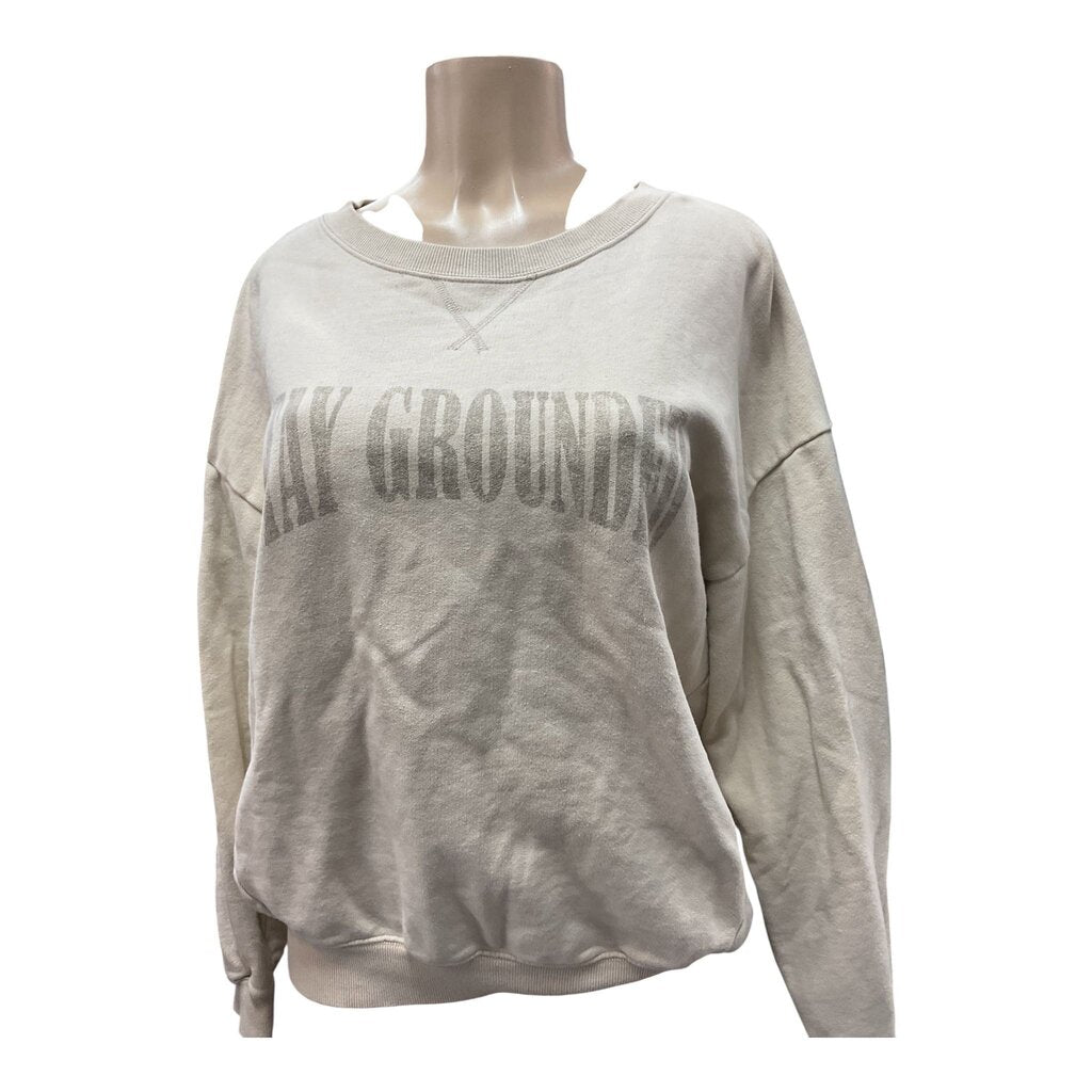 Aerie (Med) Stay Grounded Tan Crewneck Sweatshirt