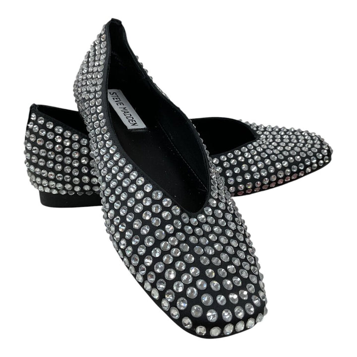 Steve Madden (6.5) Black and Silver Flats