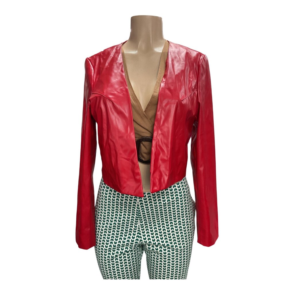 Allegra K (Large) Red Leather Jacket