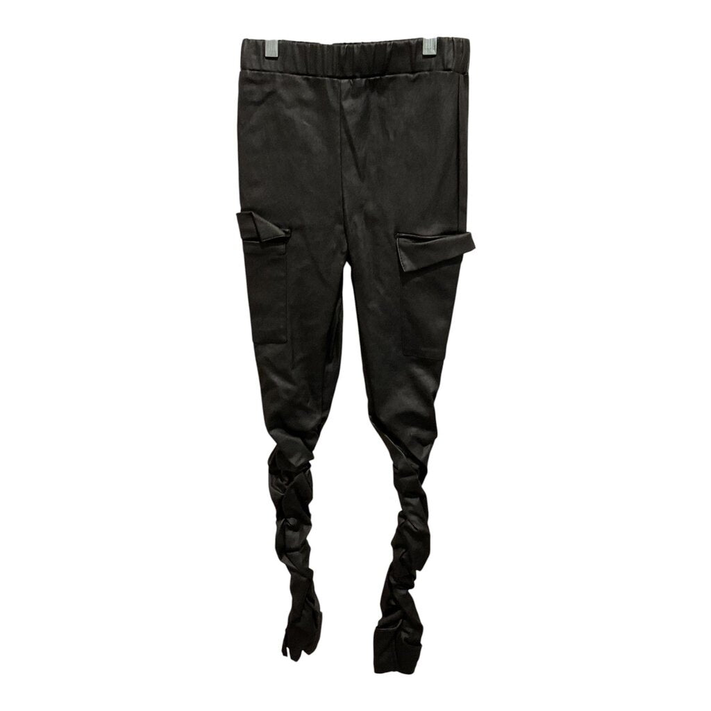 Nova Kids (10-12) Black Faux Leather Pants