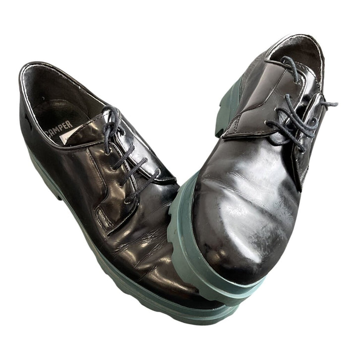Camper (39-8.5) Black High Sole Casual Shoe