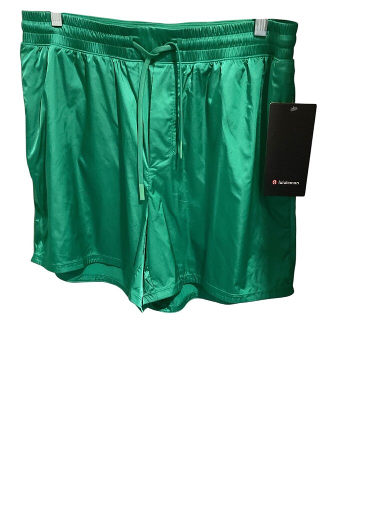 Lululemon (Large) Green Stretch Satin Short 5" NEW