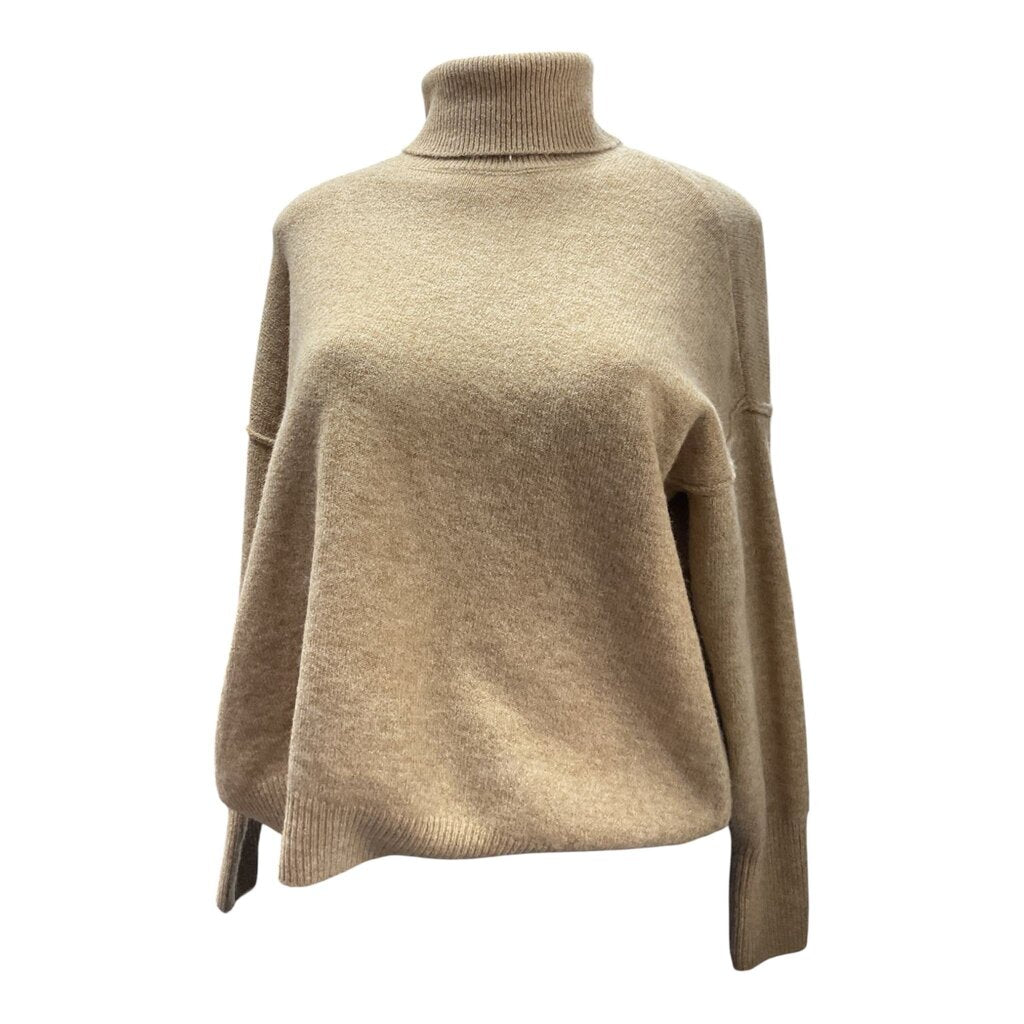 Cece (Small) Tan Turtleneck